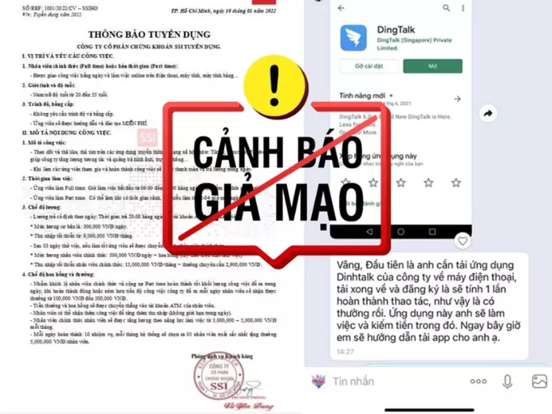 Nhiều cá nhân giả mạo công ty tạo app chứng khoán để lừa đảo