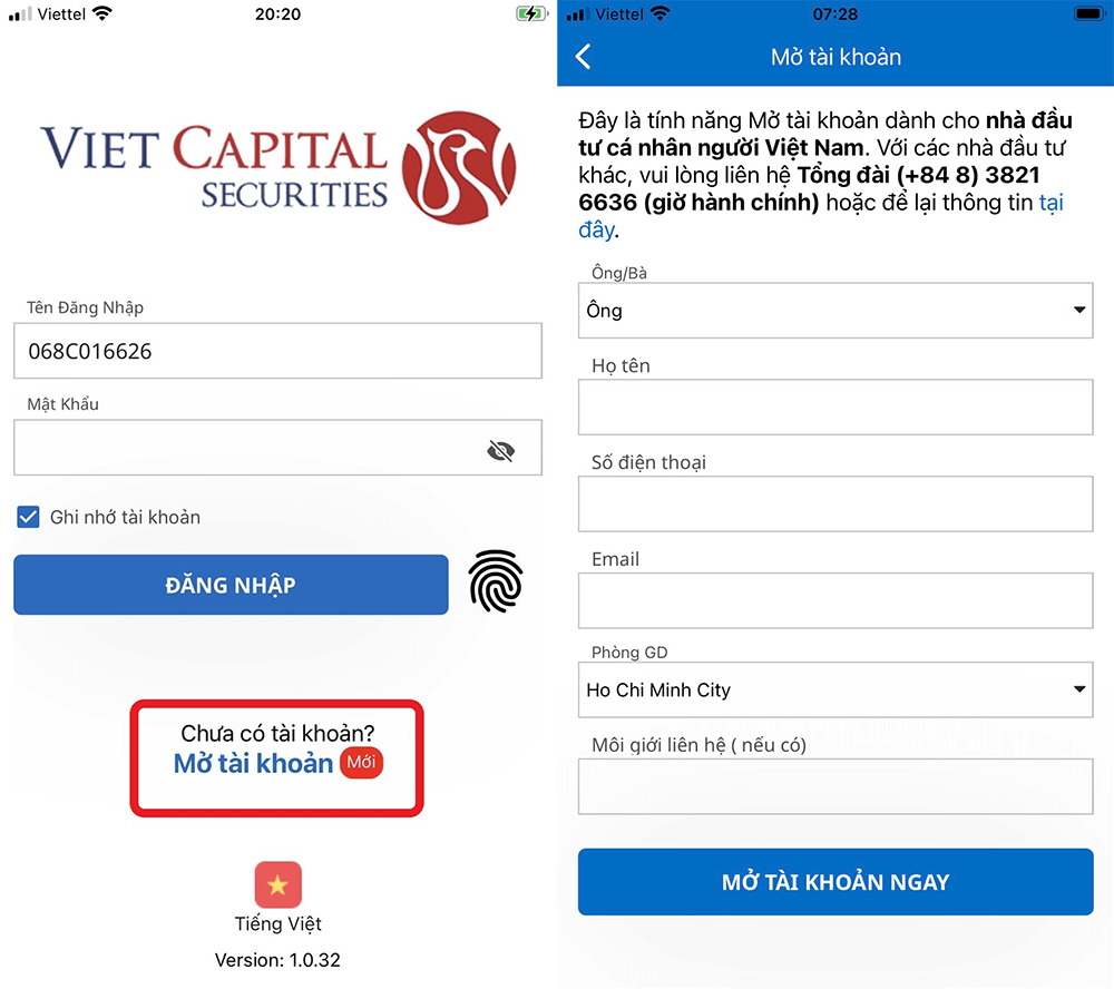 Mở tài khoản chứng khoán Bản Việt Online vô cùng đơn giản