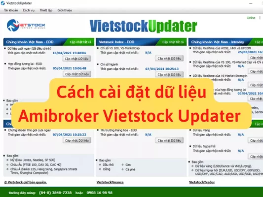 Cách cài đặt dữ liệu Amibroker Vietstock Updater
