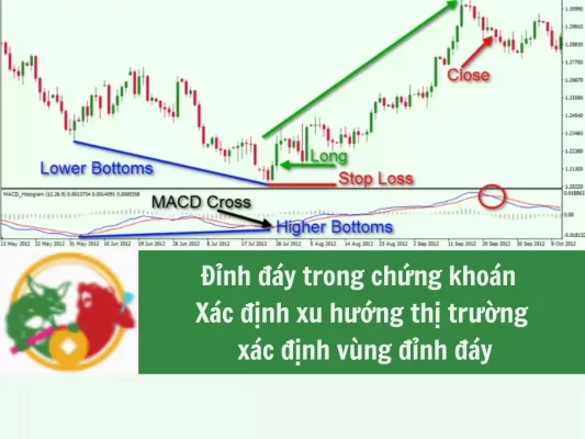 Đỉnh đáy trong chứng khoán là gì Xác định xu hướng thị trường và xác định vùng đỉnh đáy